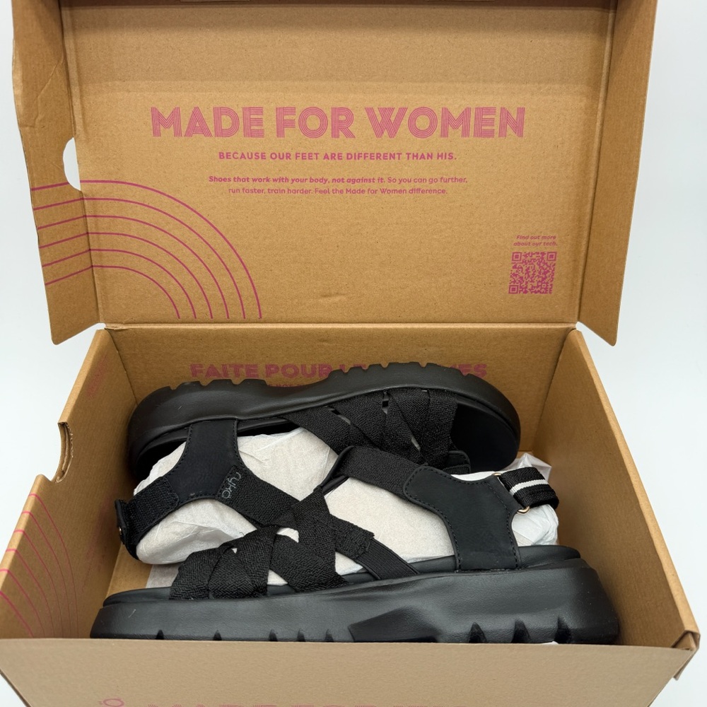 Ryka Blissful Strappy Sport Sandals Adjustable Hook Loop Comfort Black 6.5 NEW - Picture 9 of 15